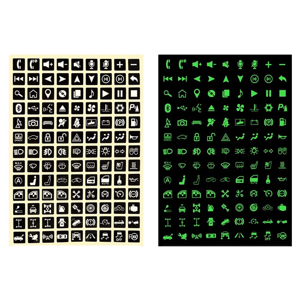 Switch Label Multifunctional Button Sticker, Car Luminous Sticker Car Light Sticker Switch Relay Decorative