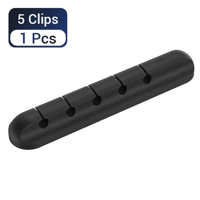 Cable Organizer Silicone USB Winder Desktop Tidy Management Clip Cable Holder For Mouse Headphone Protector Wire Organizer Clamp