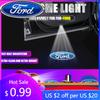 New 2026 Car Sticker New 2025 Hot 2pc Car Welcome Light Door Side Projector Induction Lamp Accessory For Ford Fiesta Mustang Fus
