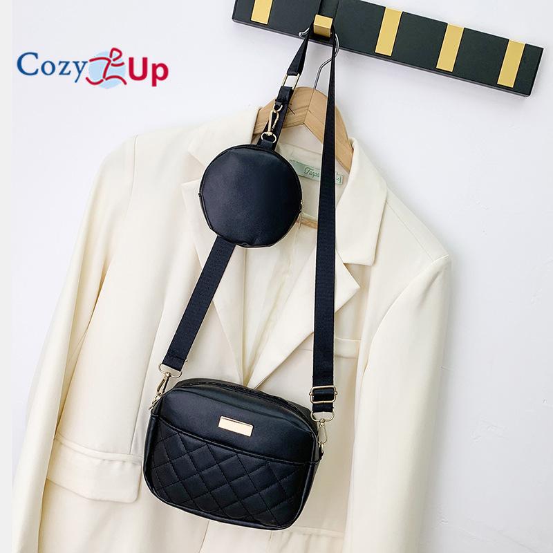 Cozy Up Xiaoxiangfeng Two-piece Travel Crossbody Diamond Grid Bag