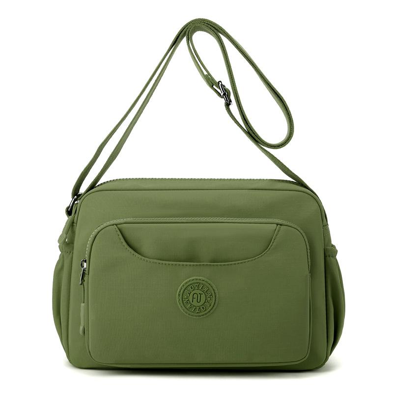 

Женская многослойная сумка через плечо, однотонная сумка через плечо, сумка для матери зелёный