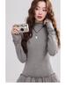270g Velvet Women's Warm Half-High Collar Long Sleeve T-Shirt, New Autumn/Winter Korean Style Slimming Top