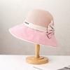 Summer outdoor travel sunscreen bucket hat new fashion splicing visor bow student big eaves hat