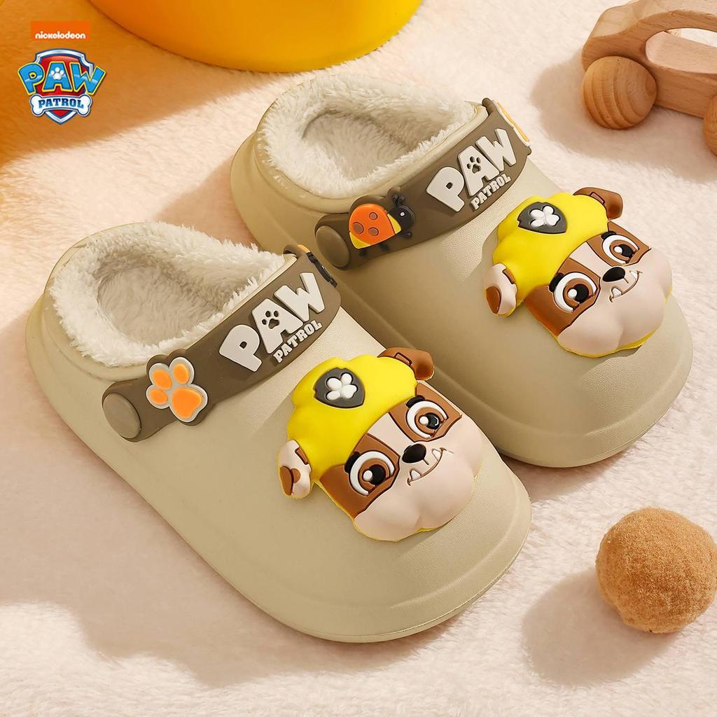 Paw Patrol Kids' Winter Slippers: Warm, Closed Heel, Anti-Slip, Waterproof Fur Shoes for Boys & Girls