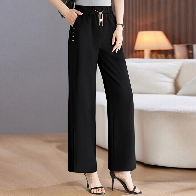 Past Loose Fit Elastic Waist Wide-Leg Cropped Pants