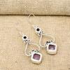 Pink Chalcedony, Kunzite Gemstone Handmade 925 Sterling Silver Jewelry Gorgeous Earrings Gift For Love