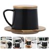 1Set Lid Coffee Mug Ceramic Simple Practical Creative Cup for Daily Use Breakfast Tea Drink Cup Ceramic Mug