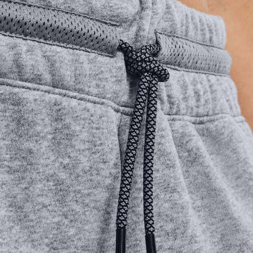 Under Armour Solid Logo Fleece Joggers Women bottoms Steel Heather-Gray 1365849-035