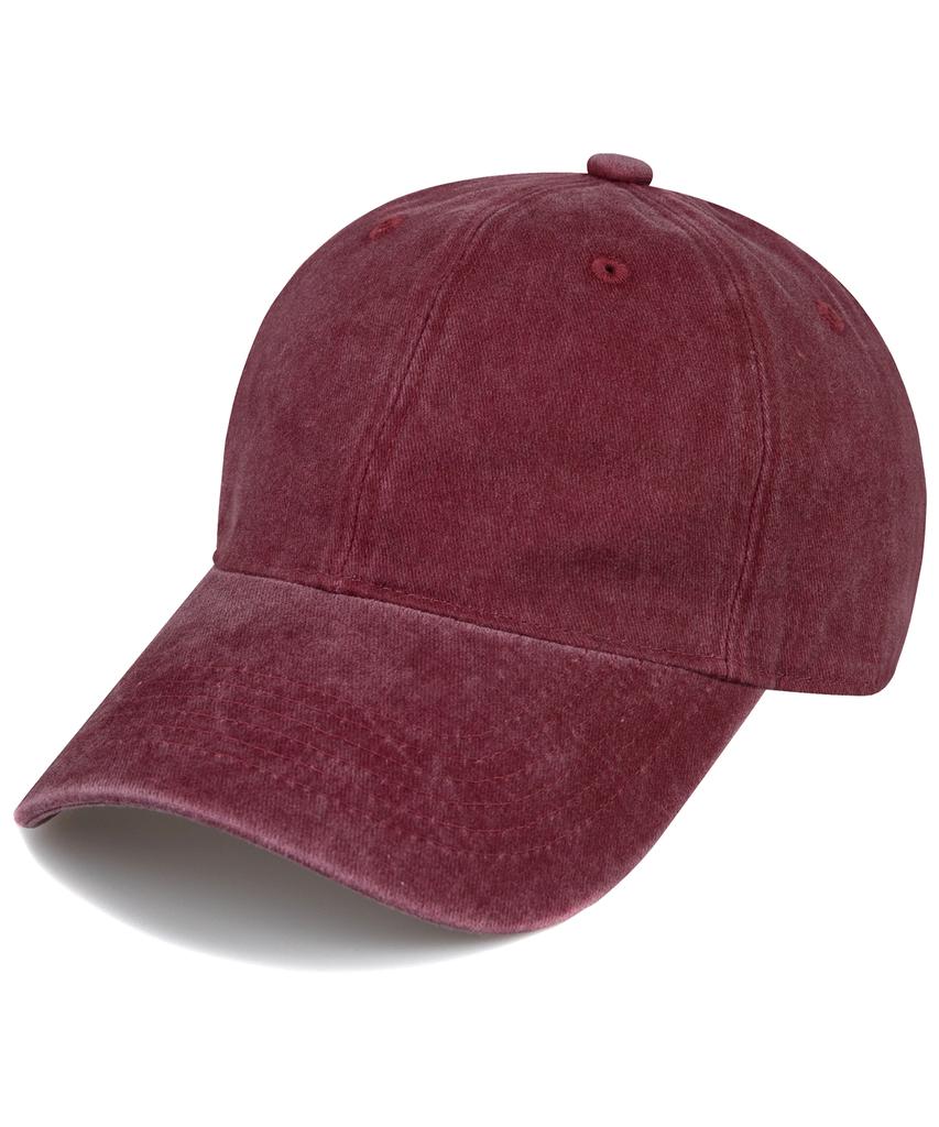 Chaebteo Standard Stone-Washed Ball Cap-Burgundy
