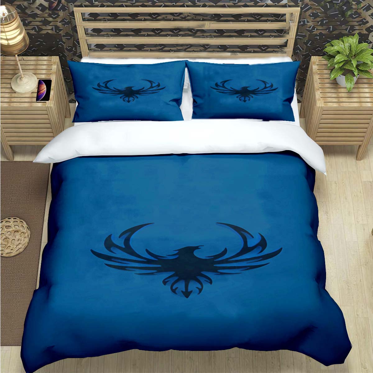 

Comforter 3D Popular Mythical Beast Phoenix Print Bedding Sets Bed Supplies Set Comforter Set Teens Girls Cartoon Twin Single Kid Gift Comforter (quilt)-EU Single(135*200cm)3pcs
