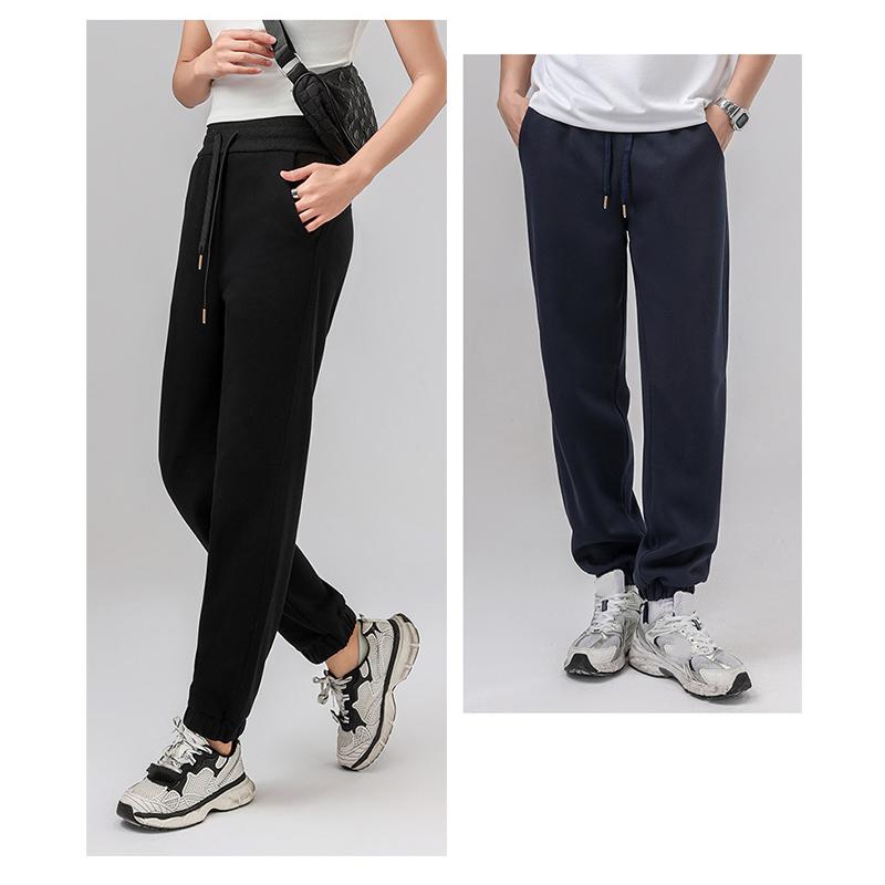 Damen Herbst Winter Lockere Lässige Bequeme Jogginghose Kordelzughose mit Taschen Bündel Fußhose