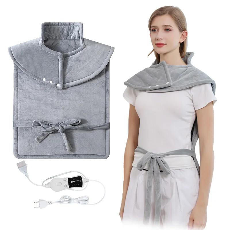 USB Heating Shawl Vest Portable 60x90cm for Women Back Pain Relief Machine Washable Heated Wrap Car Office Relaxation