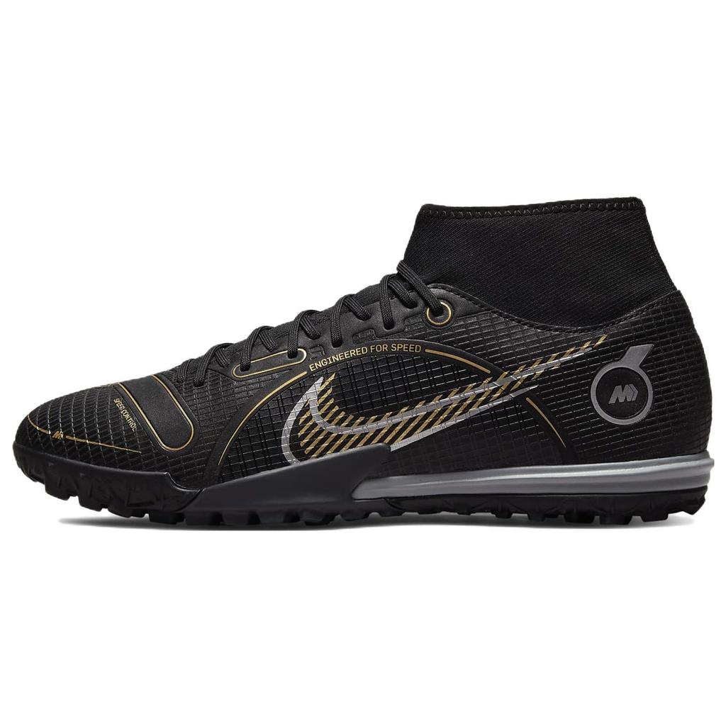 Nike Mercurial Superfly 8 Academy TF Shadow Pack Men Sneakers Black Metallic-Silver Medium-Ash DJ2878-007