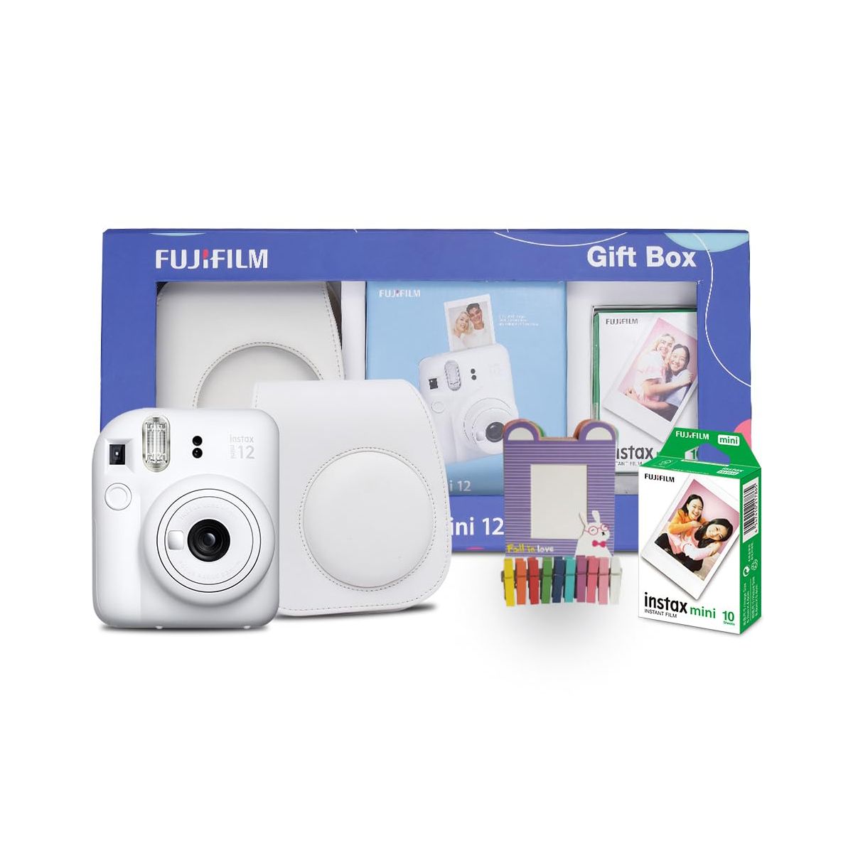 

Подарочный набор с мини-камерой 12: цвет Белая глина, Instax Mini 12 Gift Box Clay White Set, Instax