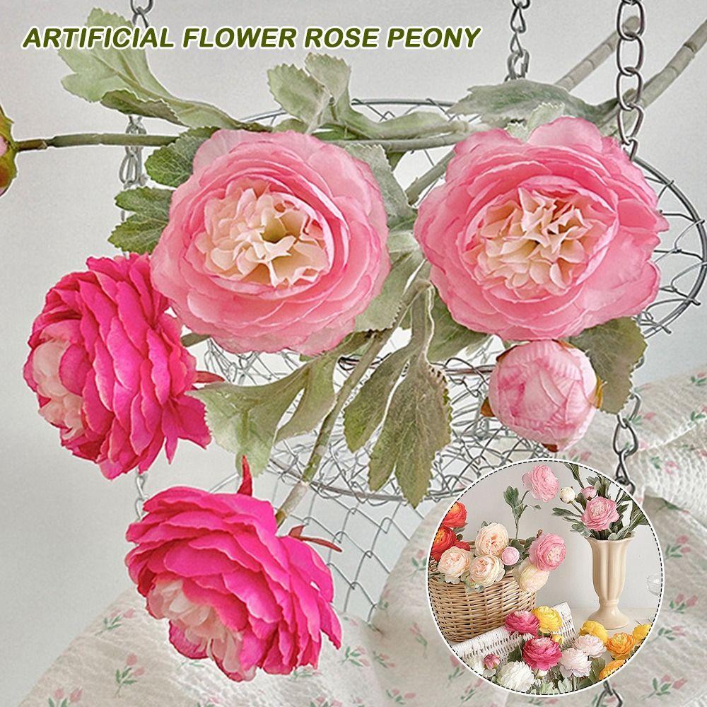 50CM Samtblume Seidenblume 3 Köpfe Kunstblume Hochzeit Zuhause Wohnzimmer Dekoration