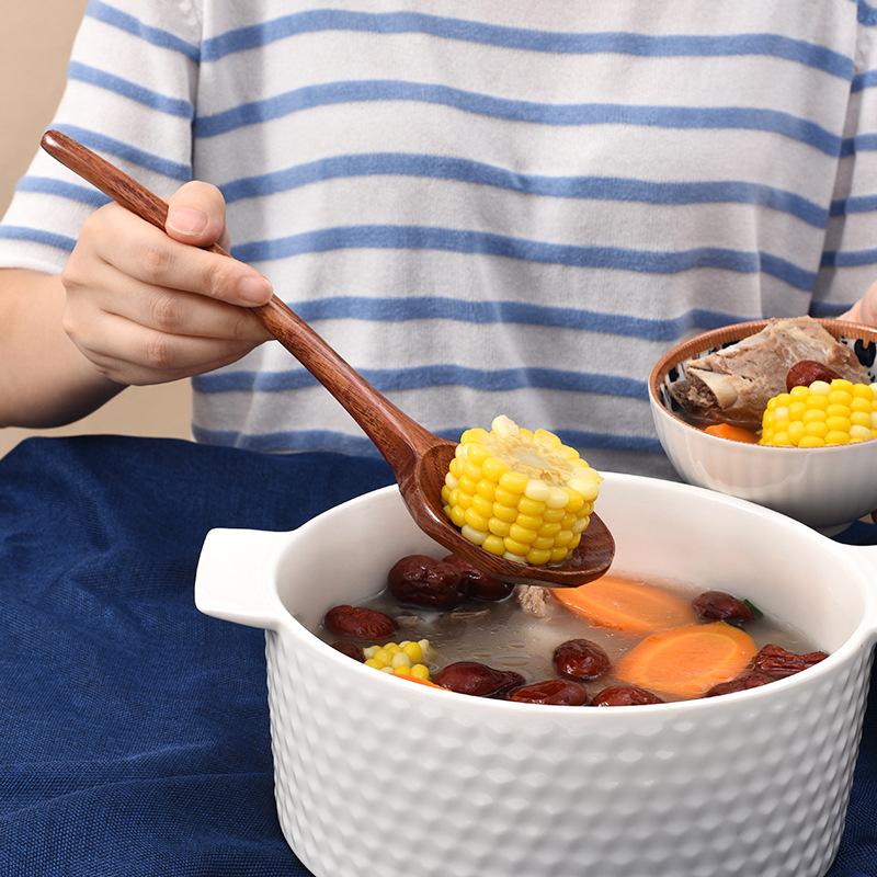Long Handle Ramen Wooden Spoon Japanese Kitchen Cooking Utensils Tableware Serving Tablespoons Home Large Soup Ladle