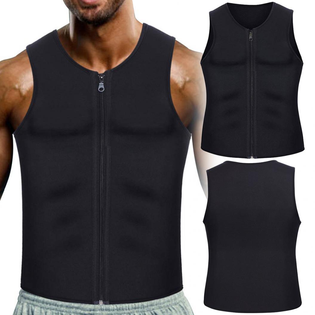 

Мужчины Лето Дышащий Без рукавов Молния Спортивная одежда Тренажерный зал Фитнес-танк Топ-жилет XXXL чёрный