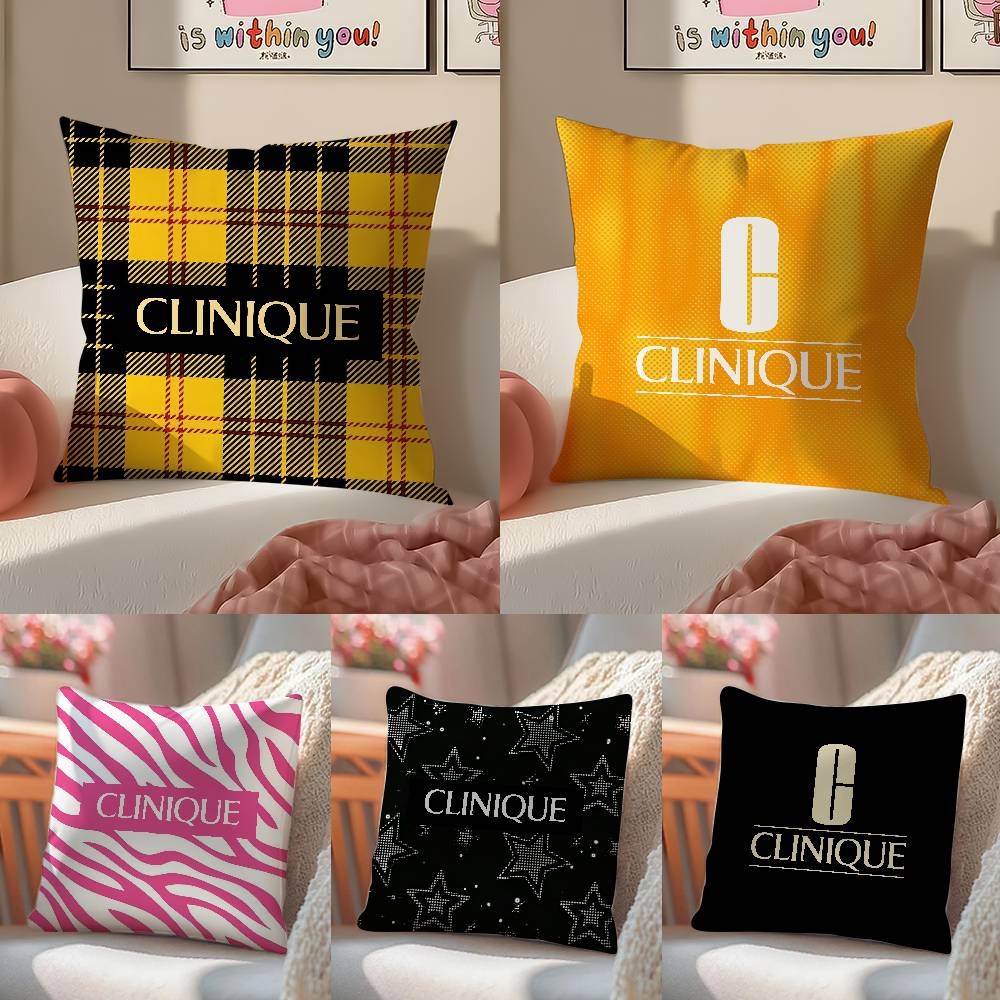World-Renowned Brands Clinique-E Pillow Case Comfort Sofa Bed Silky Elegant Invisible Zipper Decorative Cushion Cover