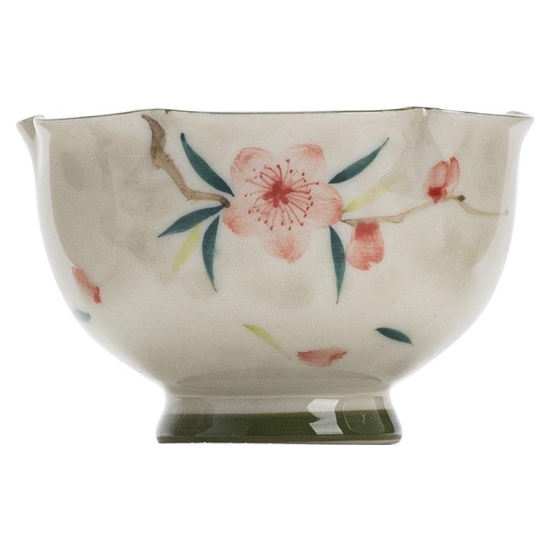 Hand-painted Peach Blossom Tea Cup Japanese Ceramic Teacups Porcelain Household Chinese Kung Fu Teaware Set Master Mugs Gift Box