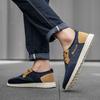 Spring Men's Canvas Shoes Light and Breathable Large Size Casual Men's Shoes One-pedal Loafers TRONG CAVALRY