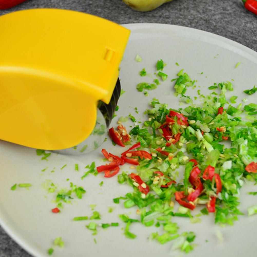 Tritatutto per Verdure a Rullo Manuale Tagliacipollotti con 6 Lame in Acciaio Inossidabile Rullo Erbe Aromatiche Staccabile Tritatutto Set di Utensili per Prezzemolo