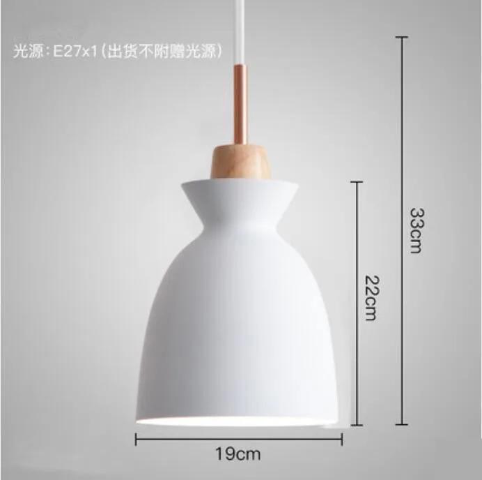Creative Wooden Iron Single-head Chandelier Country Style Modern Simple Dining Room Living Room Bedroom Bedside Lighting Fixture