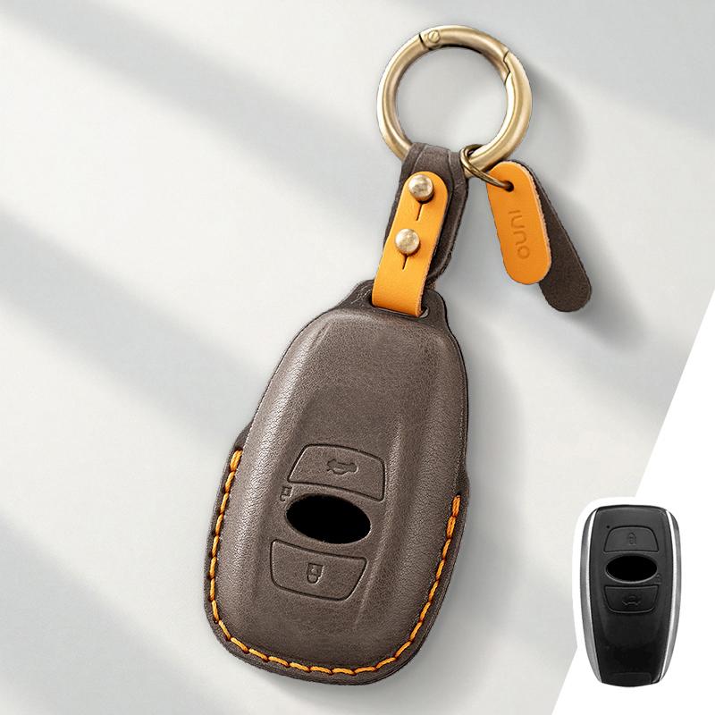 

Genuine Leather Protector for Subaru Legacy Outback XV Forester BRZ Key Case Cover Fob серый