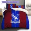 Crystal Palace F.C Pattern Bedding Quilt Set  Home Decoration  Gift (1 * duvet cover + 2 * pillowcase  without core).xwn