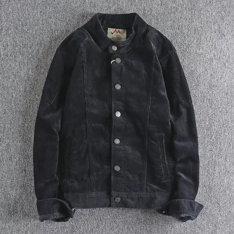 Men's Spring and Autumn Cardigan: High Street Japanese Harajuku Style, Korean Loose Fit Shirt, 2024 Fashion.