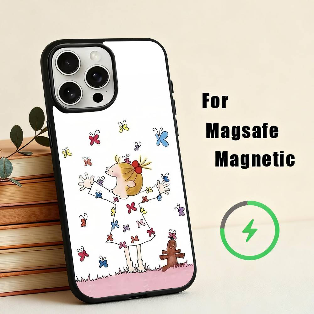 C-COCO-chanS Cute Cartoon Art Phone Case For iPhone17,16,15,14,13,12,11 Plus,Pro Max Magnetic For Magsafe Wireless Charging