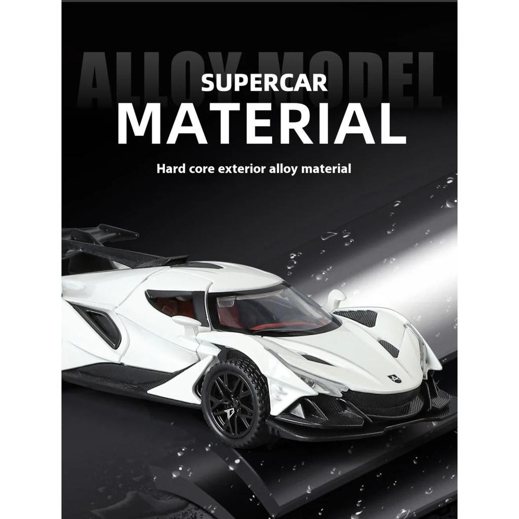 1/32 Apollo IE Miniature Alloy Diecast Model Car Metal Sound & Light Mini Ornament Decoration High Simulation Collection Present