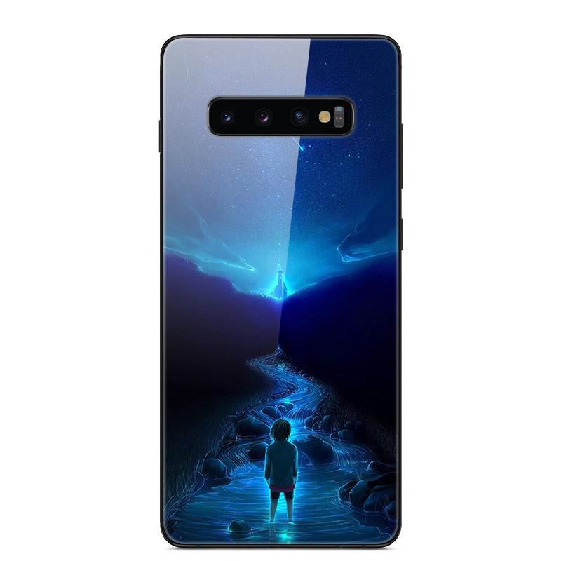 For Samsung S10 Plus Case Tempered Glass Hard Phone Back Cover Coque For Samsung Galaxy S10E S 10 5G S10plus Bumper Cases Capa