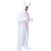Adult Women Men Velvet Rabbit Animal Hooded Jumpsuit Halloween Cosplay Costumes School Stage Drama Show Performance Role Play Outfits