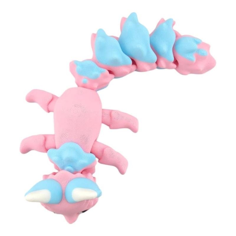 3D Printed Foxes Realistic Hairless Foxes Figurines Statues Table Ornament Cute Articulated Fidgety Toy for Pet Lovers