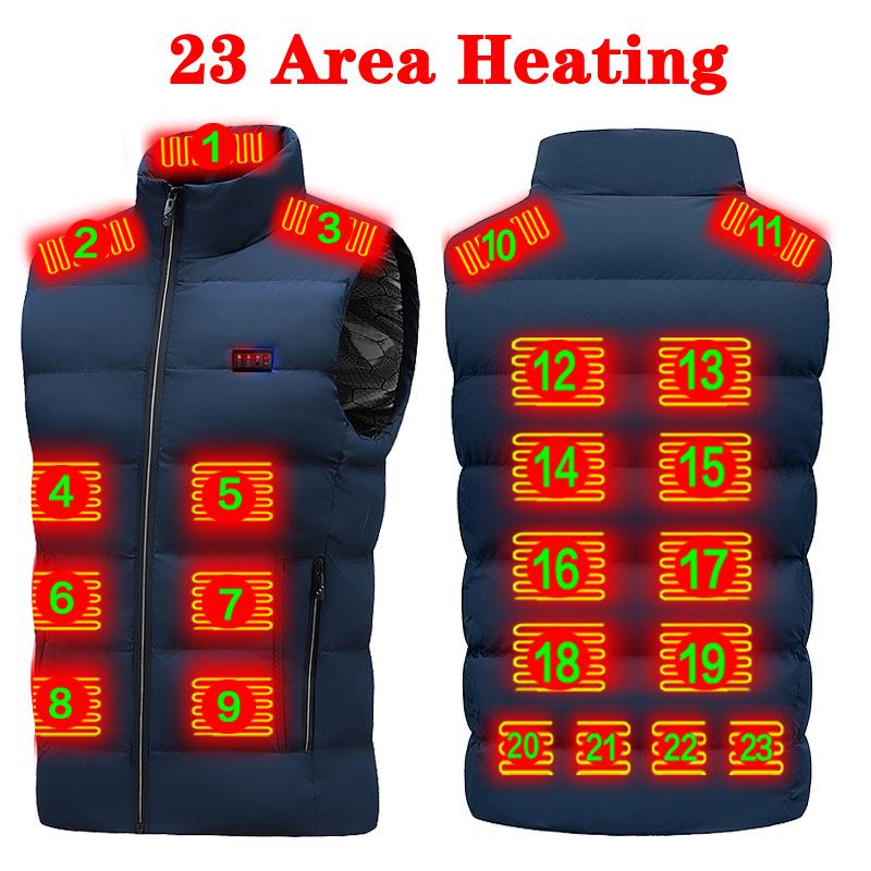 Unisex Smart USB Heated Vest for Motorcycle, Fishing, and More - Cotton-Padded and Ideal for Cold Weather