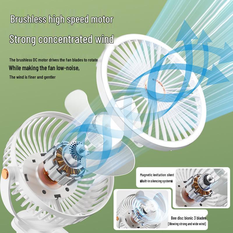 

Clip-On Mini Electric Fan for Office, Car, or Baby Bed – Portable & Rechargeable, Free Shipping 10000mAh
