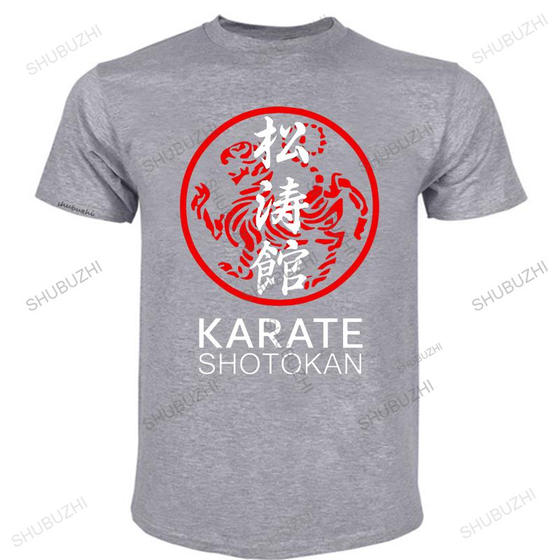 Mens Summer Brand Shotokan Karate Martial Ar ShortSleeve Tshirt New Cotton Karate Exercise Uniforms Tops vintage T Shirt
