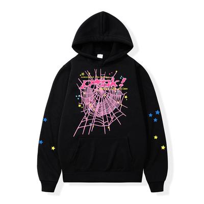 Modă europeană și americană brand la modă cântăreț hip-hop pânză de păianjen 555 pulover sport cuplu hanorac pulover pentru bărbați și femei