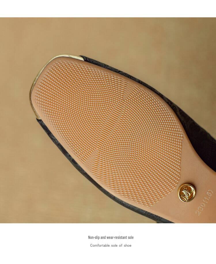 2024 Spring Retro Chinese Style Women's Square Toe Mary Jane Heels