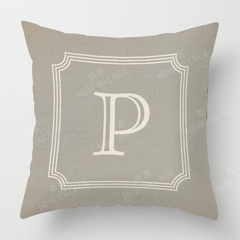 Home Living Room Fashion Grey Letter Decoration Cushion Covers Linen Throw Pillow Covers45*45 Pillowcase 40x40cm 50x50 45x45