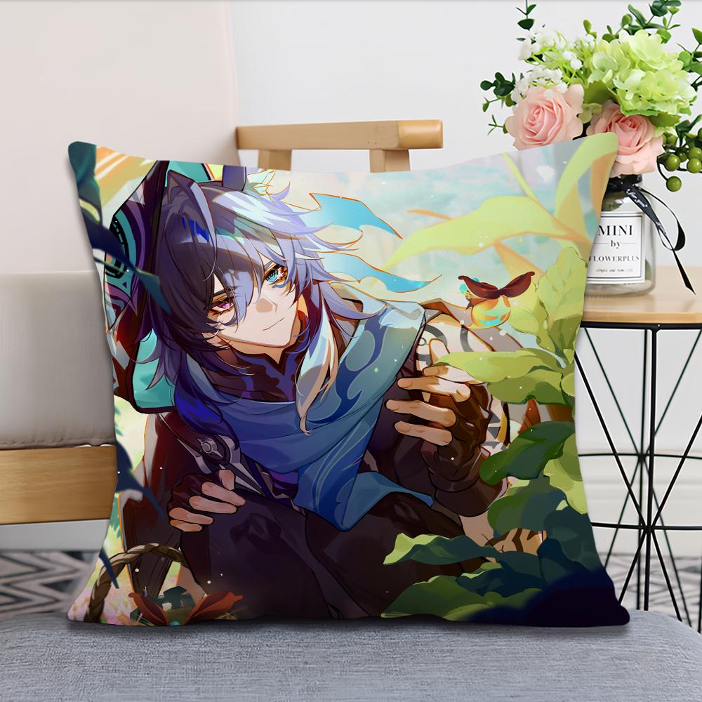 Ororon Genshin Impact Pillow Case Fan Style Square Home Decor Cushion Cover Design Printed
