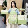 Süßes und Niedliches Vier-teiliges Rucksack-Set Grundschultasche Modischer Kontrastierender Canvas Campus-Rucksack