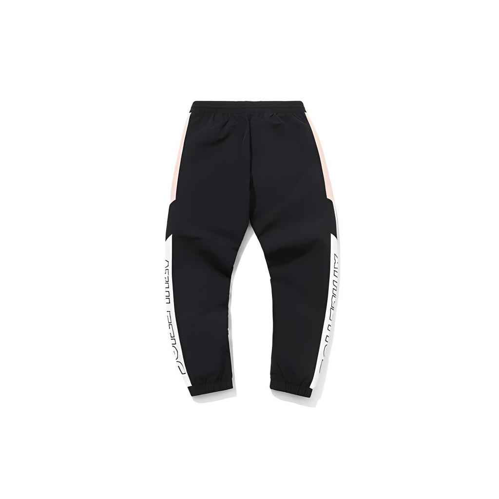 Li Ning Loose Fit Casual Running Pants Women bottoms Black Pink AYKQ854-2