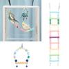 Parrots Swing for Birdcage Hanging-Perch Stand Cockatiel Ladder Birdcage Swing Climbing Ladder Toy for Parakeets Budgies