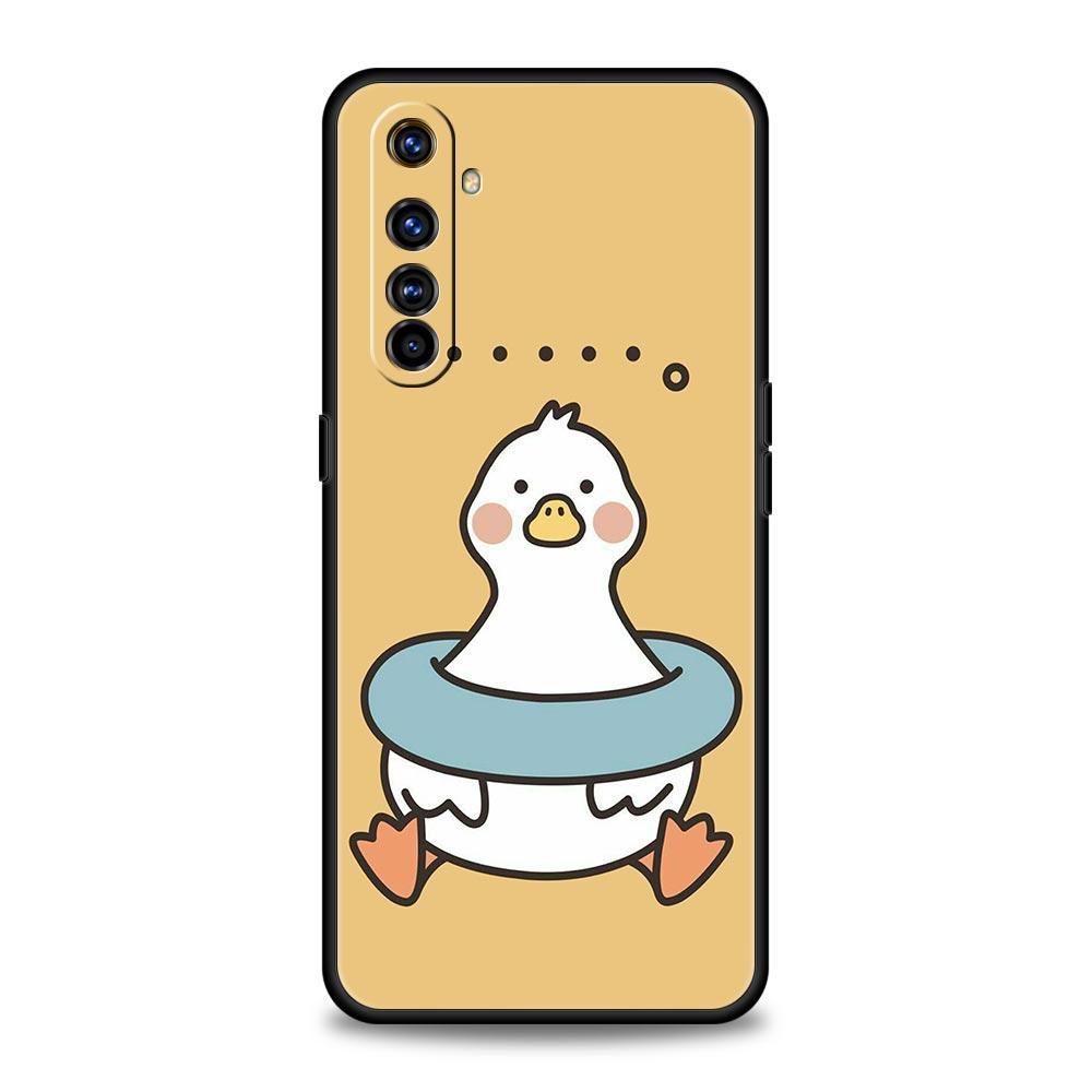 Phone Case For Realme 12 11 10 9 8 5G 7 6 GT5 GT3 GT2 Pro Plus C21 C11 C25 C35 For Realme GT Neo 2 3 3T 5 Cover Duck Art