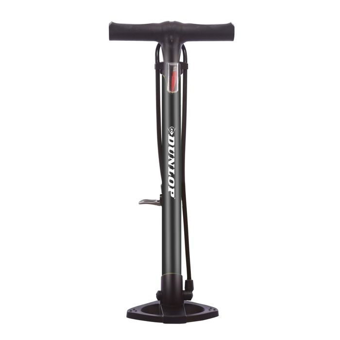 Pompe À Vélo - Dunlop - Presta/Dunlop/Schrader - 2 Adaptateurs - 63 Cm - Noir
