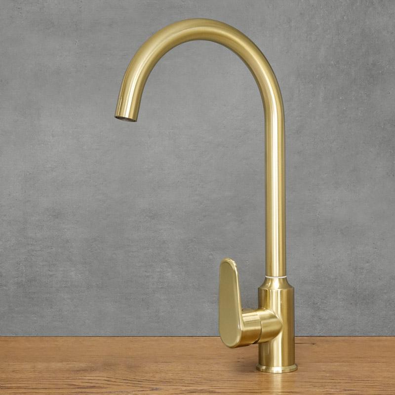 Antique brass freestanding kitchen tap PLAIN