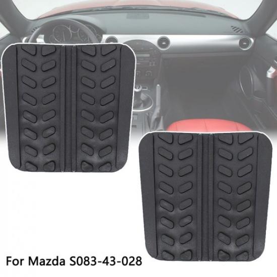 For Mazda Truck B2000 B2200 B2600 2Pcs Brake / Clutch Pedal Pads Cover Rubber .