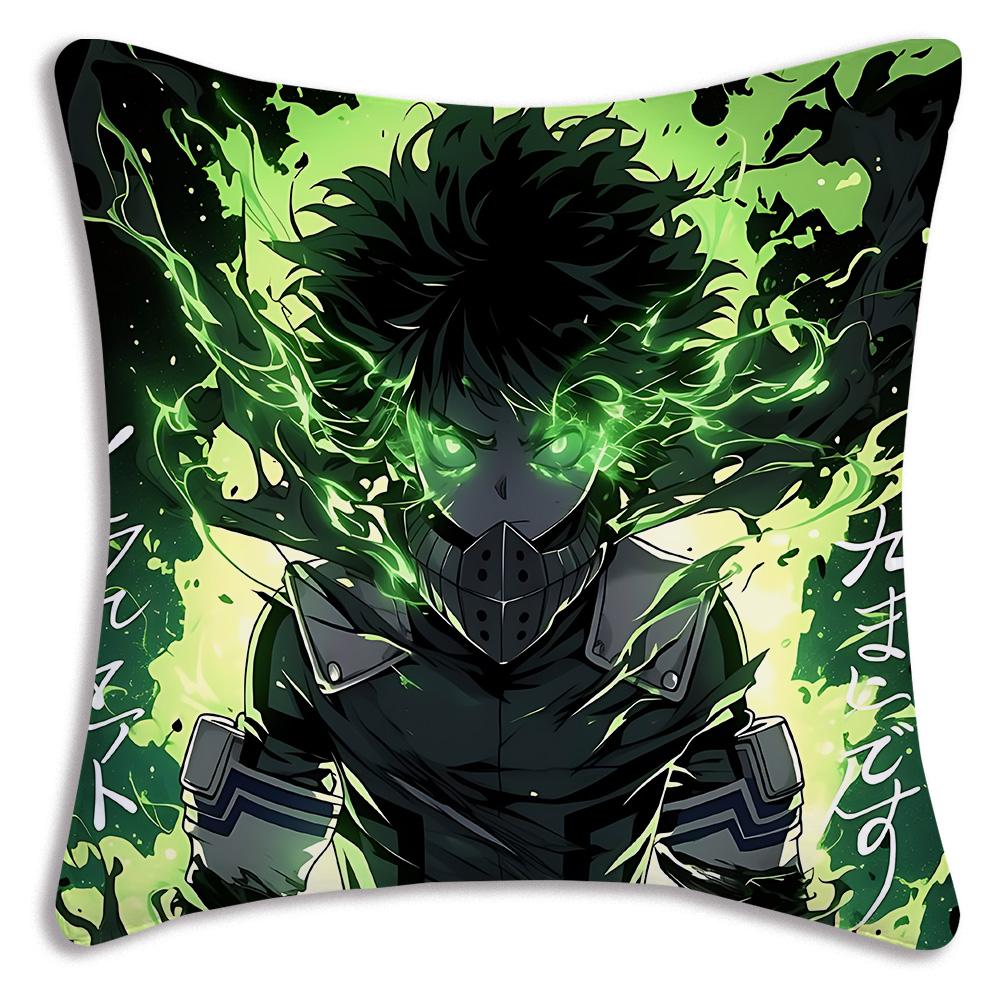 Anime My h-Hero Academias Pillow Covers Cartoon Sofa Decorative Home Double-sided Printing Short Plush Cute Cushion Cover