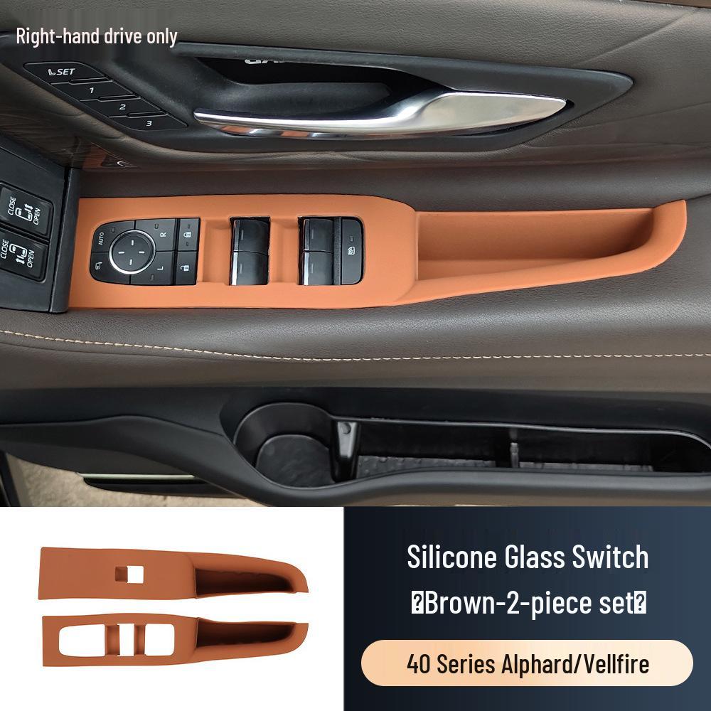 Right-Hand Drive Toyota Alphard 40 Series Vellfire Armrest Glass Switch Silicone Panel Frame Pad.